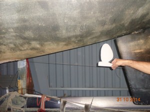 string lining new shaft instal inc prop clearances