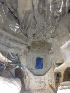 Awful job. air fed masks and paper suits for this work. yuk